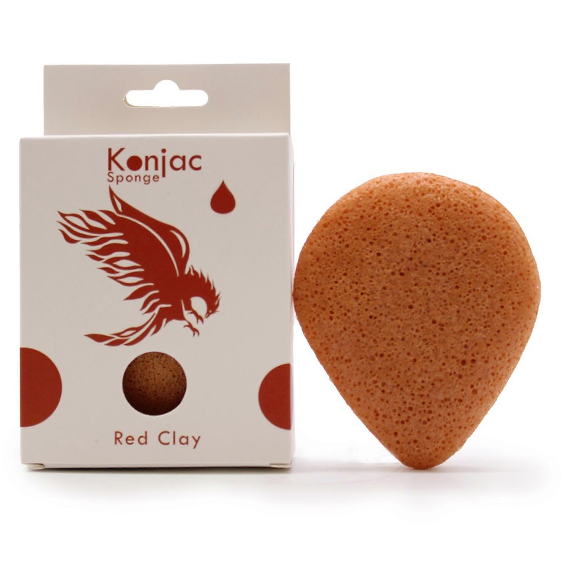 Teardrop Konjac Sponge Red Clay Rejuvenating Teardrop Konjac Sponge