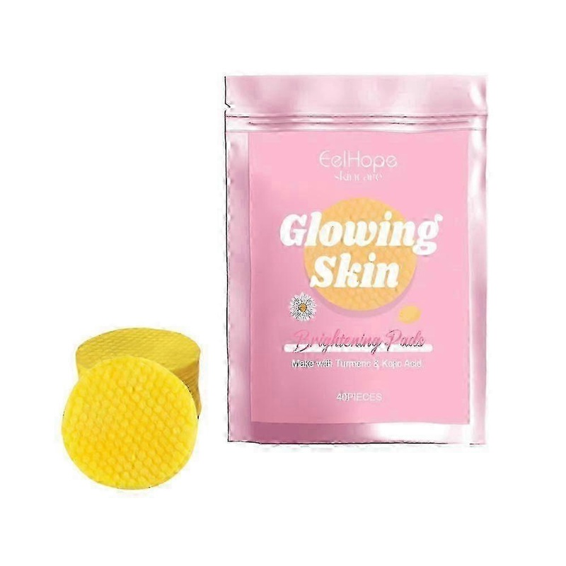 2025 40/80/120pcs Kojic Acid Pads, 100% Natural Ingredients Kojic Acid and Turmeric Cleansing Pads, Reduce Blemishes & Dark Areas