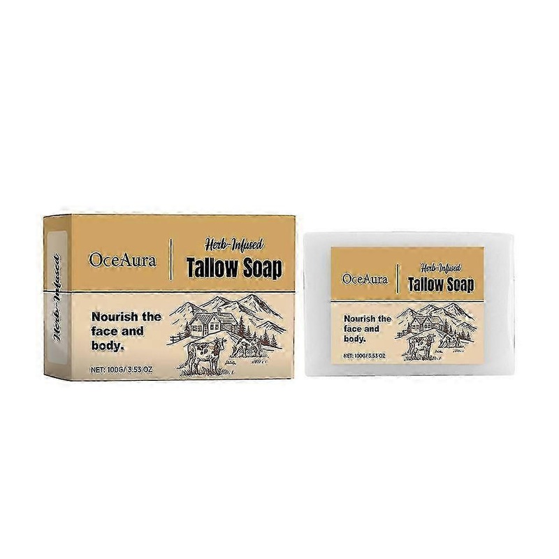 2025 Natural Herb Infused Tallow Soap 100g