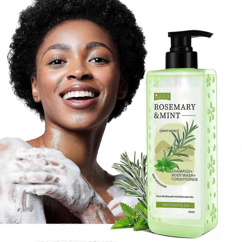 Rosemarys Mint 3 In 1 Shampoo And Conditioner And Body Wash – Clean And Smoothing Hair And Moisturize 500ml 2025