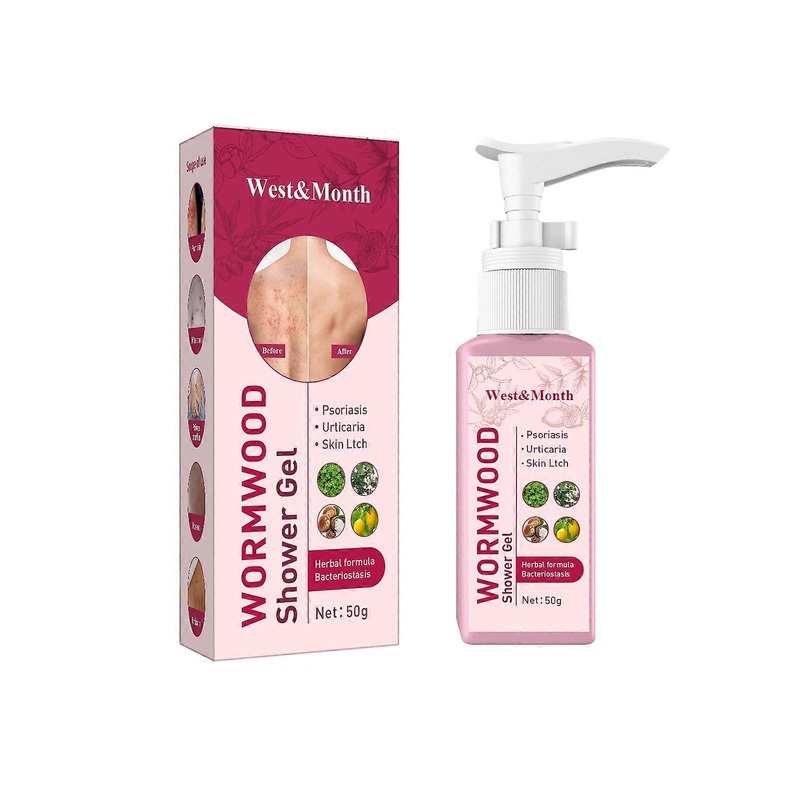 West & Month Argy Wormwood Shower Gel Daily Skin Cleansing Acne Moisturizing Refreshing