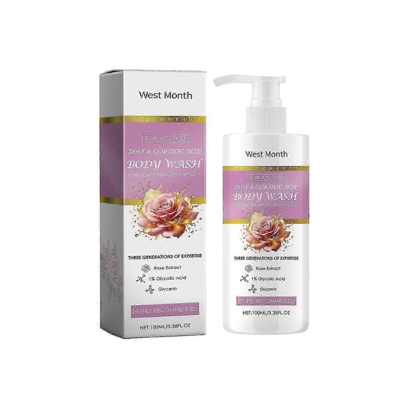 West&Month Exfoliating Body Wash protects the skin, gently exfoliates, improves dryness, and lasting