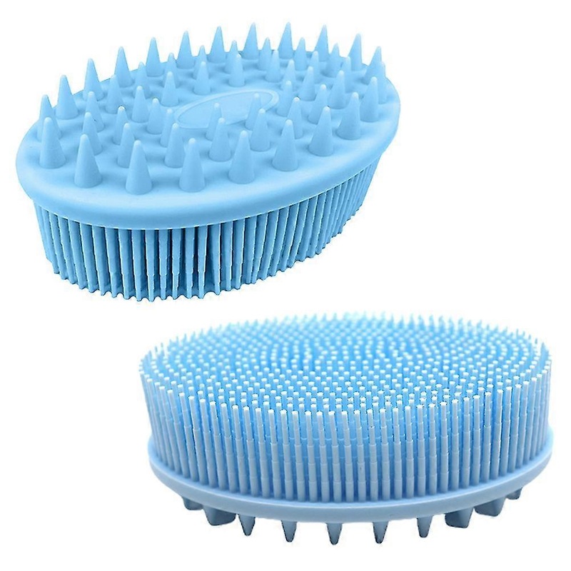 2 in 1 Bath and Shampoo Brush Silicone Shower Body Scrubber Exfoliating Body Brush Head Scalp Massager Brush Wet and Dry 2025