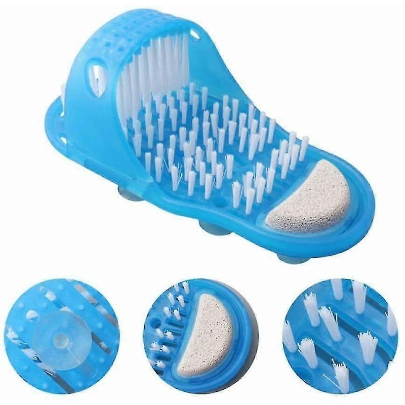 2 In 1 Foot Scrubber Brush Slipper Bath Shower Spa Easy Clean 2025