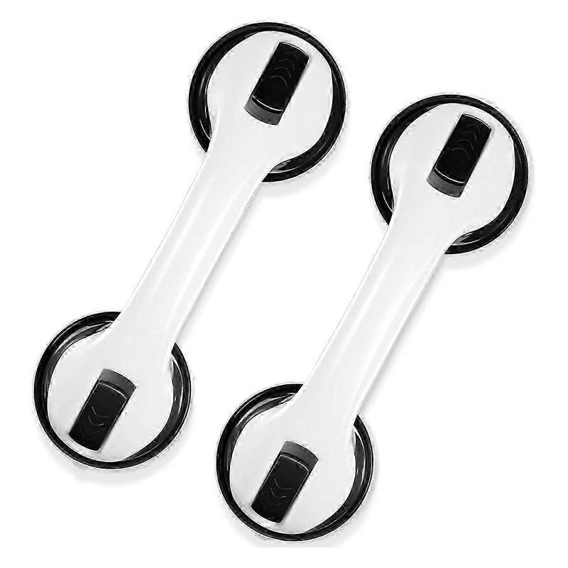 2 Pack Shower Handle 11.4 Inch Suction Shower Bar, Bars compatible with Shower Chair, Bathroom Grab Bar