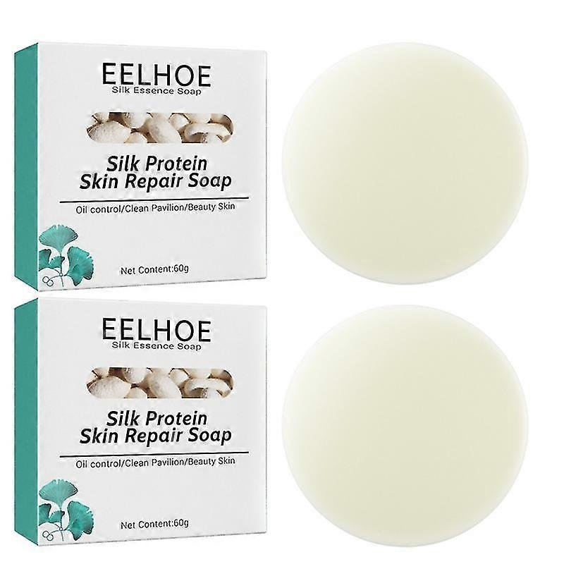 2pcs Goat Milk Handmade Goats Milk Soap Removal Acne Blackhead Smooth Skin Tightening Pores Deep Cleaning Whitening Moisturizing Soap