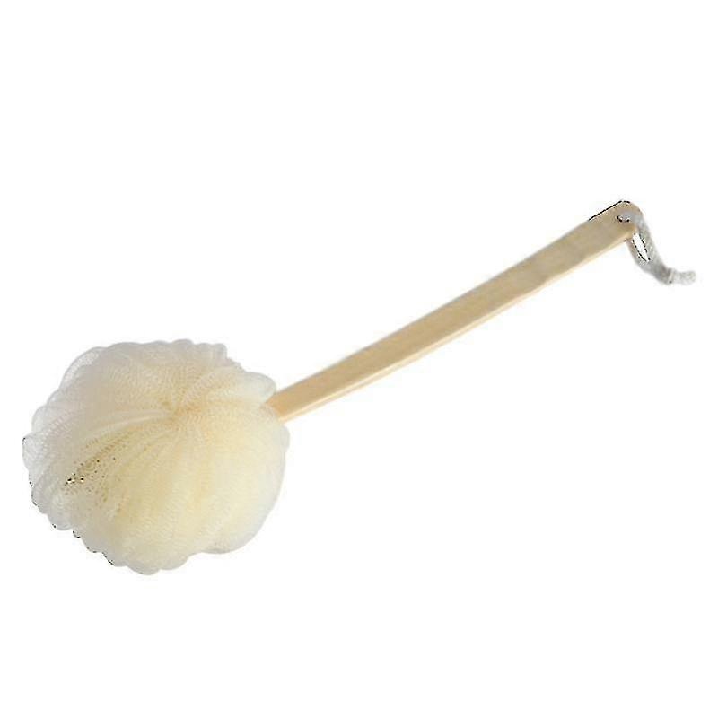 Wooden Long Handle Bath Flower Scrubber Body Brush Pretty See Exfoliating Shower Bath Brush Sponge Scrubber With Long Wooden Handle