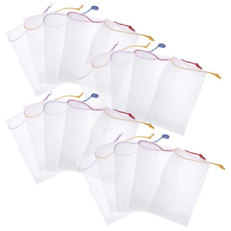 Portable Soap Foaming Net Pouch for Cleansing Use 50Pcs Assorted Color Pe