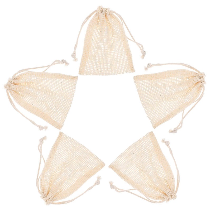 Reusable Bathing Soap Pouches Cotton and Linen for Storage Use 25Pcs