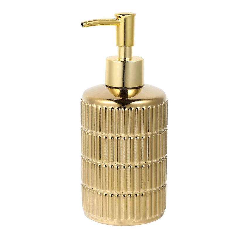 Shampoo Conditioner Body Wash Bottles Ceramic Bathroom Item Container Home Decoration 17.5x8cm Replenishable 1Pack