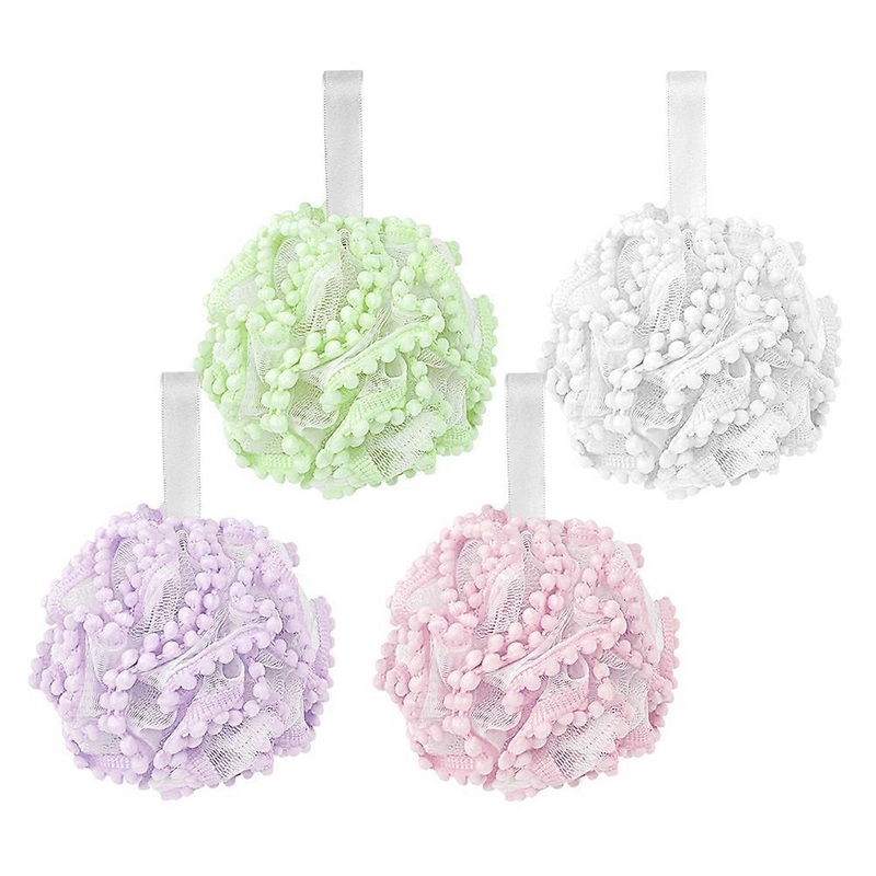 Shower Ball Body Exfoliating Bath Scrubber for 8Pcs Assorted Colors