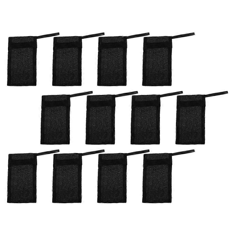 Soap Bubble Maker Pouch for Bathing Use 10Pcs Black Exfoliating Net