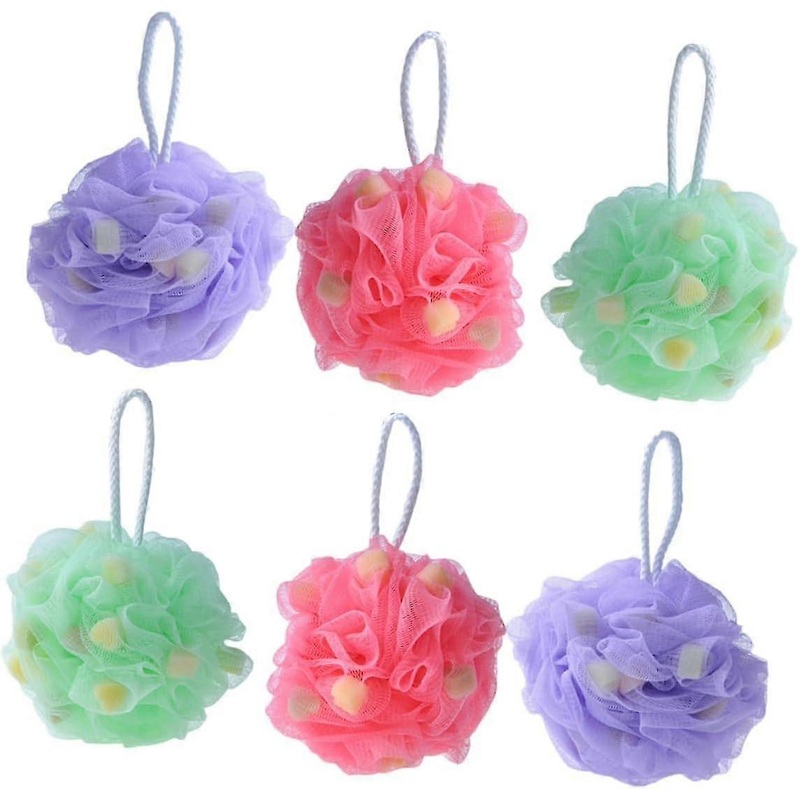 1 Pack 10pcs Bath Loofah Bath Scrubber Bath Sponge Shower Back Shower Scrunchie Body Loofah Sponge