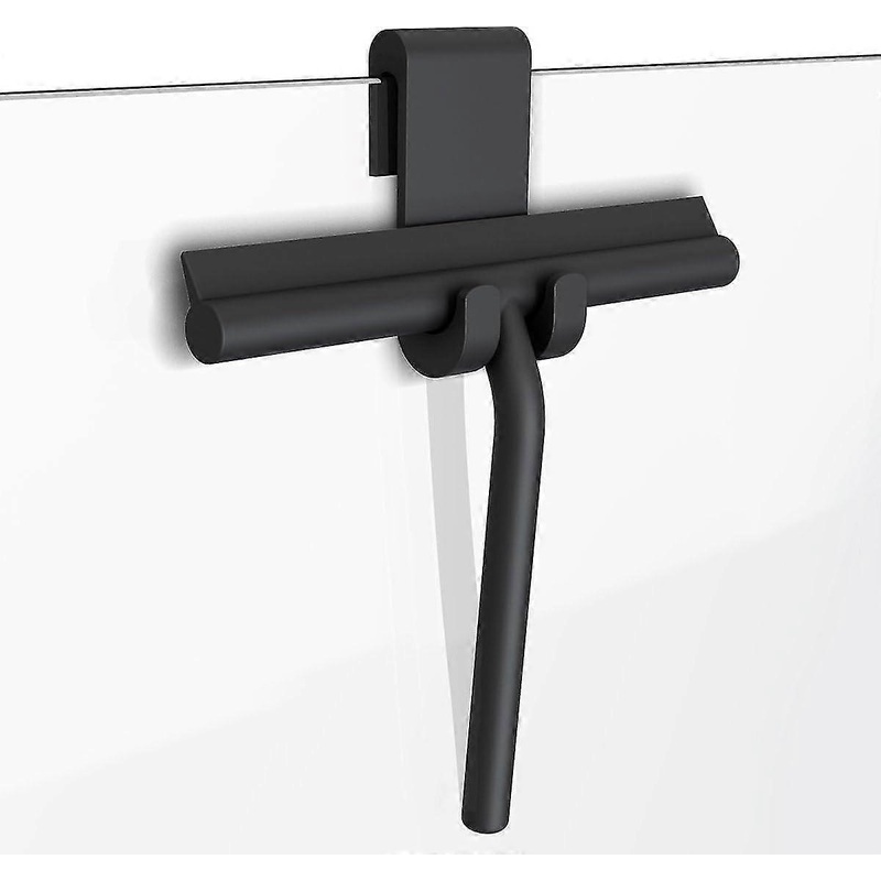 1pc(Black)Window wiper with hanging hook – shower tractor – shower wiper – shower puller – shower puller – anti slip – shower wiper