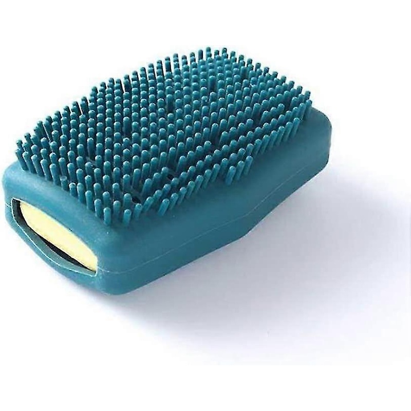 2 in 1 Silicone Body Brush for Wet or Dry Brushing, Soft Texture Shower Brush and Shower Soap Dispenser, Antibacterial Exfoliator, Spa Cleansing Brush