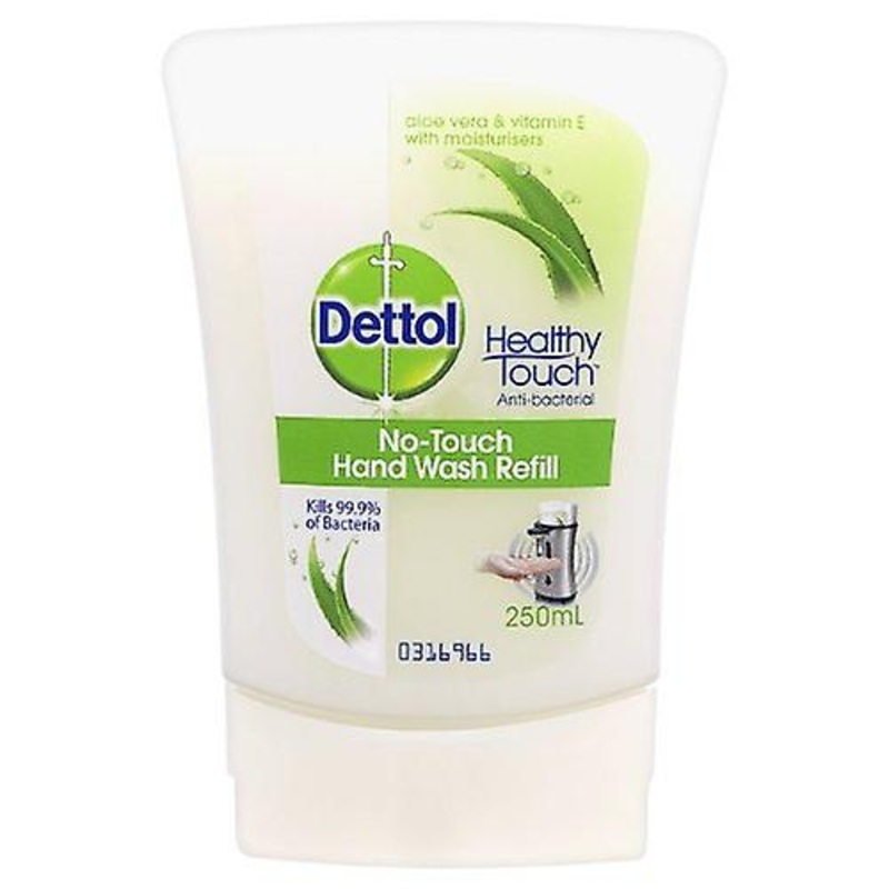 4 X 250ml Dettol No Touch Antibacterial Hand Wash Refills – Aloe Vera