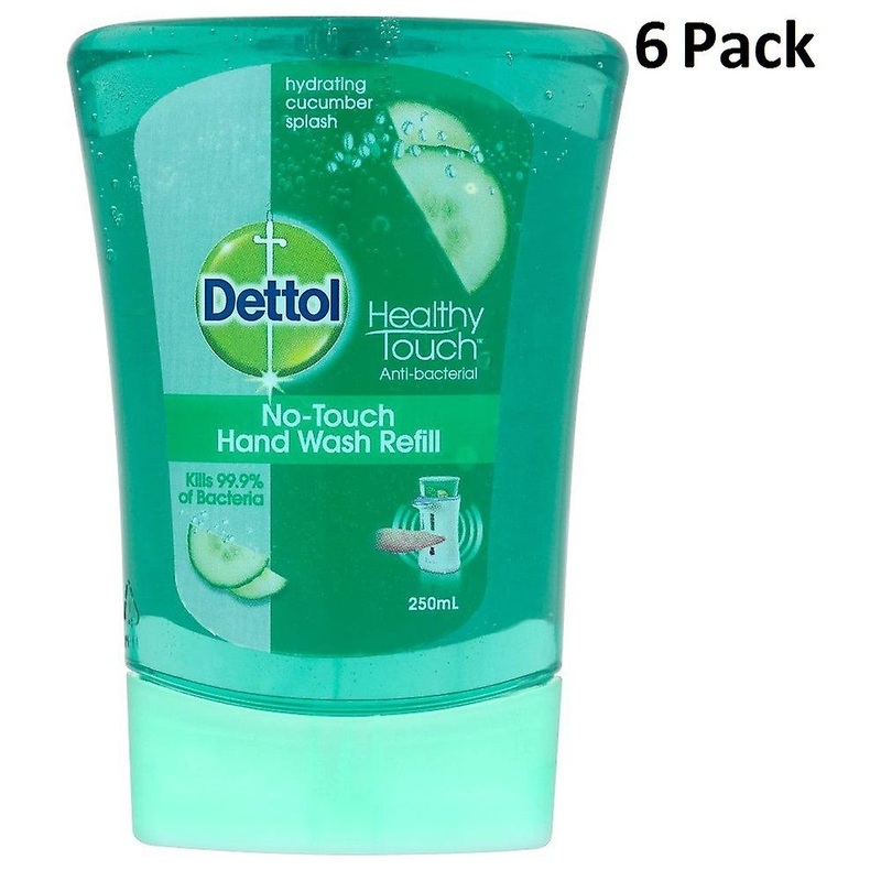 6 X 250ml Dettol No Touch Antibacterial Hand Wash Refills – Cucumber Splash