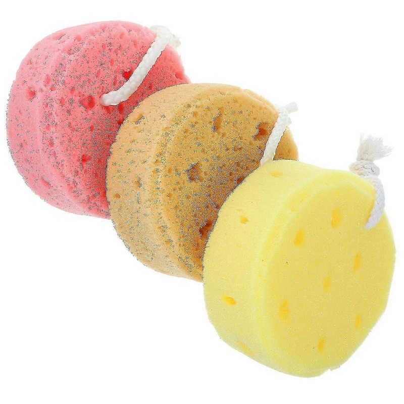 3-Pack Exfoliating Bath Shower Sponges – Durable, Skin-Safe, Lightweight Body