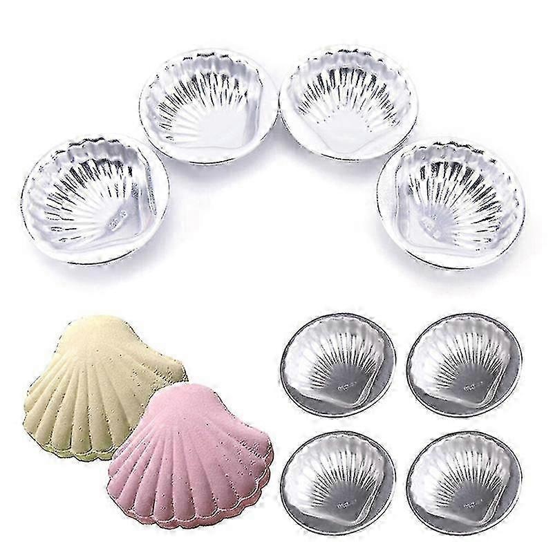5pcs Crafting Aluminum Alloy Handmade Bath Bomb Mold Cake Fizzy Sea Shell Shape Diy Craft Molds Accessories Easy Kitchen Tools