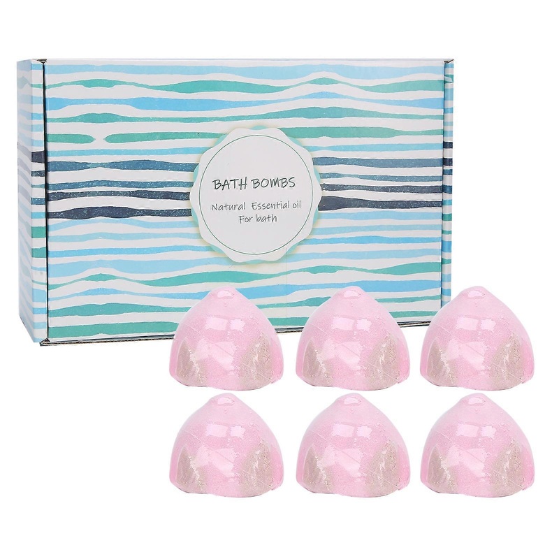 6pcs Refreshing Essential Oil Bath Salt Ball Plant Extract Nourishing Bath Salt Ball Set