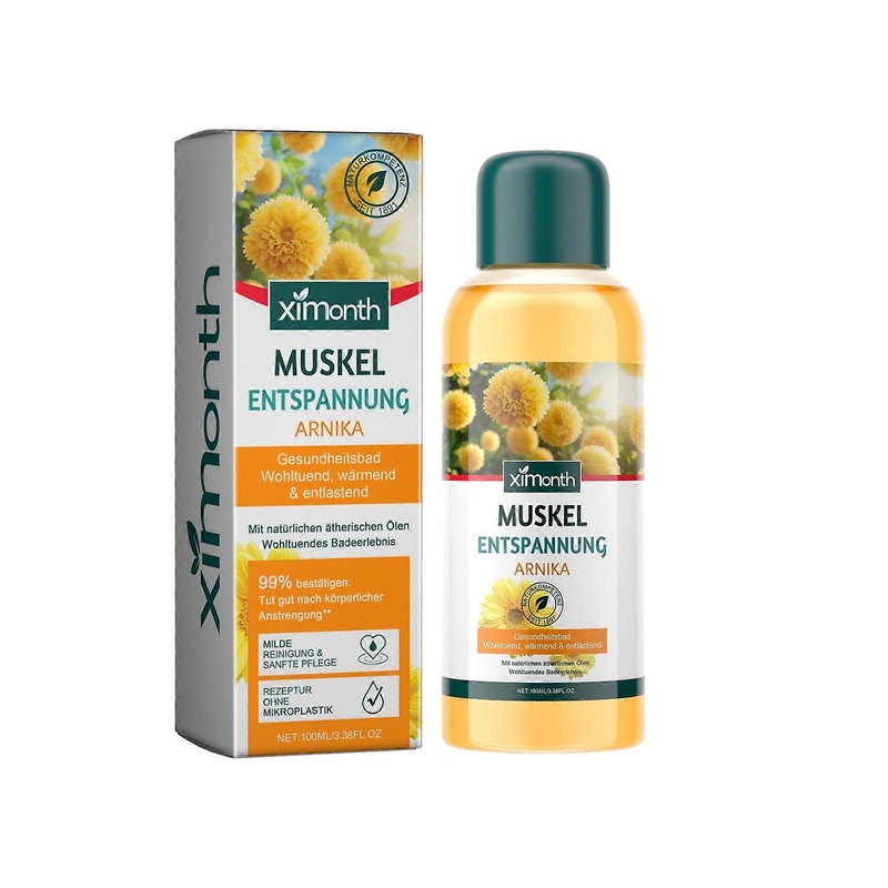Bath Oil – Gently Cleanse, Exfoliate & Moisturize for Smooth, Firm Skin with Arnica & Rosemary