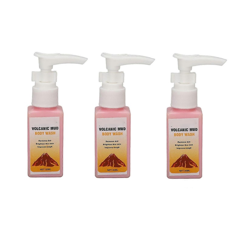 3pcs Volcanic Mud Body Wash Tanning Repair Brighten Skin Lasting Fragrance Exfoliating Hydrating Body Wash