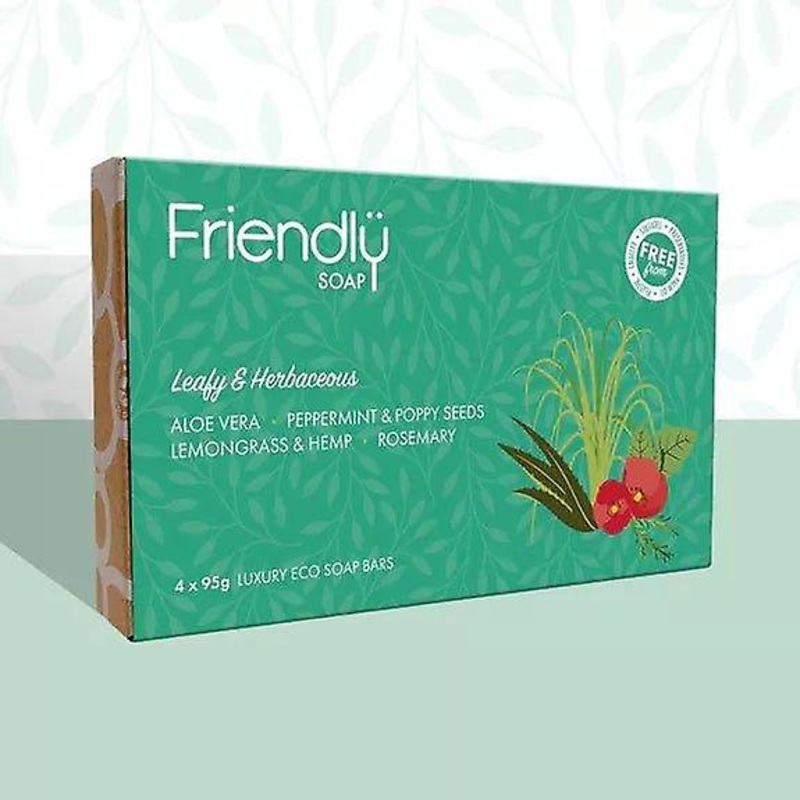 Vegan Soap Gift Selection 4 Pack – Leafy & Herbaceous