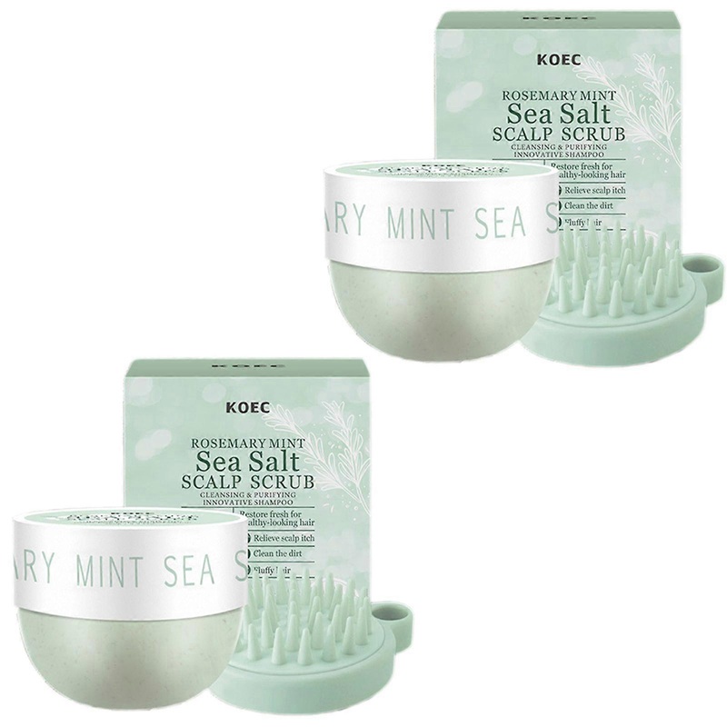Rosemary Mint Scalp Scrub with Sea Salt Hair Exfoliate Detoxifying Hydrating for Men Women Daily Use
