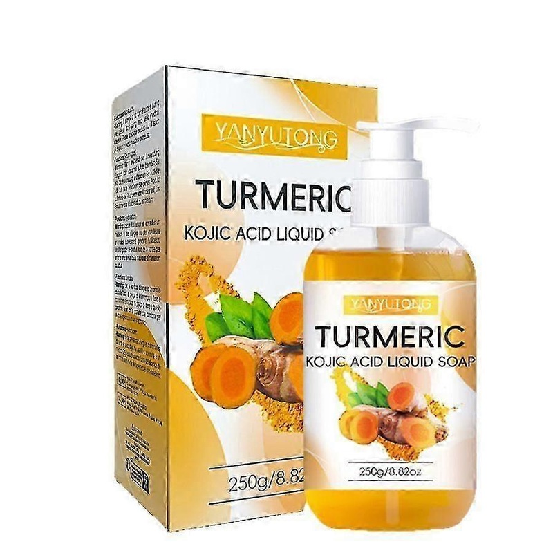 Turmeric Body Wash, Skin Brightening Turmeric Soap for Dark Spots, Hyperpigmentation, Exfoliating Turmeric Liquid Soap Reduces Acne, Scars, & Cleanses