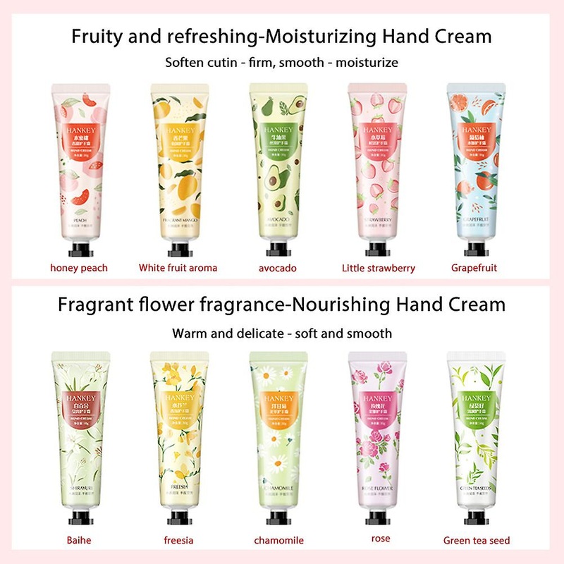 10 Pcs Mini Floral Hand Cream Set 30g Moisturizing Gift