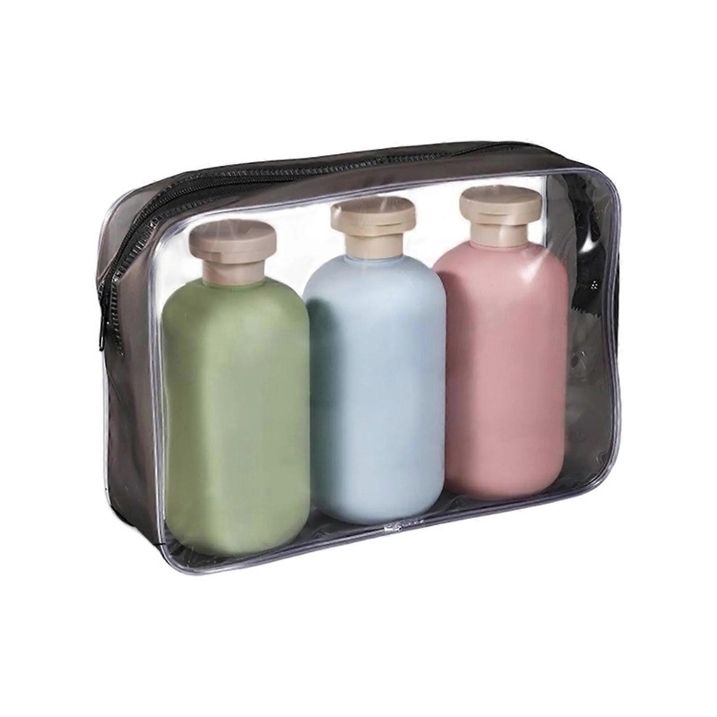 3 Pack Travel Size Refillable Squeeze Bottles 100/200/300ML Leakproof Containers for Shampoo Lotion Cream Body Wash  300ML flip model com