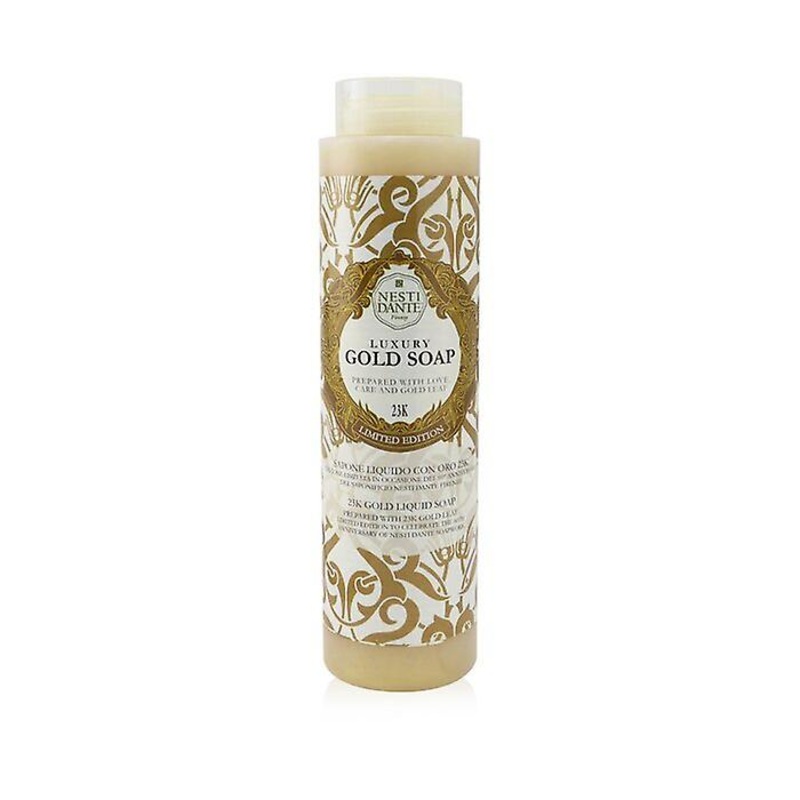 Nesti Dante 60 Anniversary Luxury Gold Soap With Gold Leaf – 23k Gold Liquid Soap (limited Edition) 300ml/10.2oz