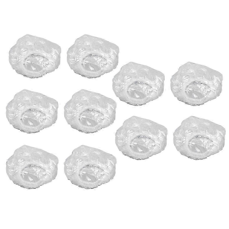 100 Pcs Plastic Ear Protector Caps for Bathing Shower Hair Dye – White