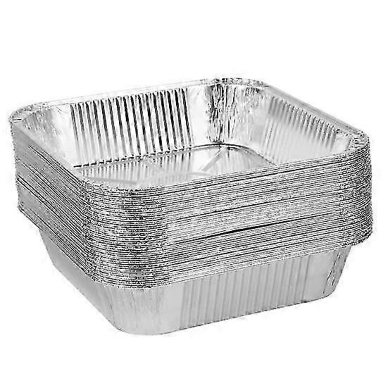 10/30Pcs Disposable Aluminum Foil Pans Waterproof & Oil-Proof Square Baking Foil Box High-Temperatur