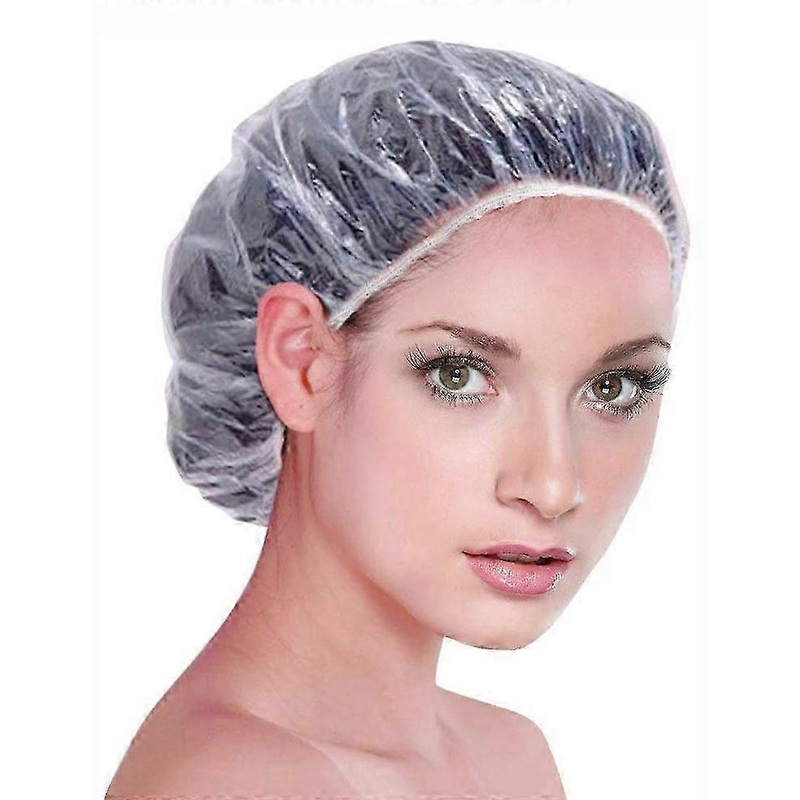100 Pack of Clear Spa Shower Disposable Caps