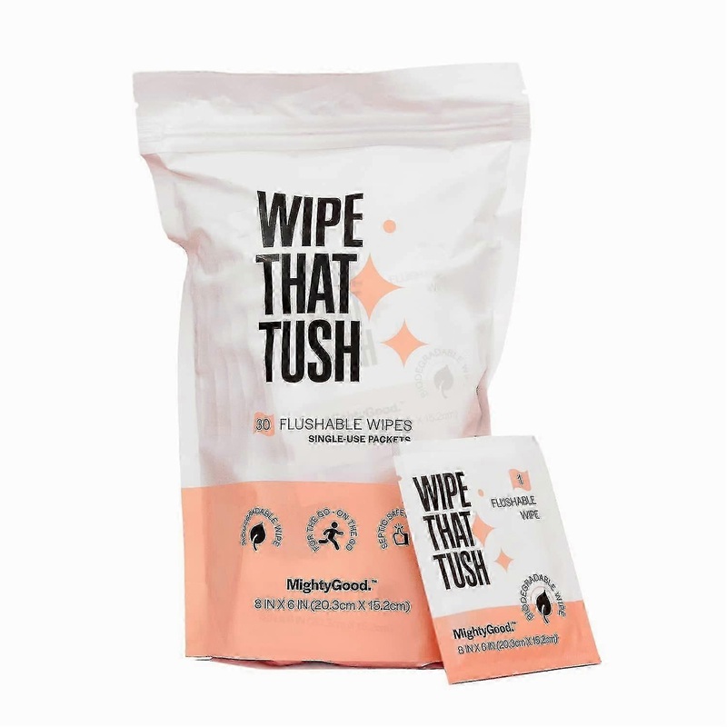 Extra large flushable wet wipes 30 count hypoallergenic septic safe