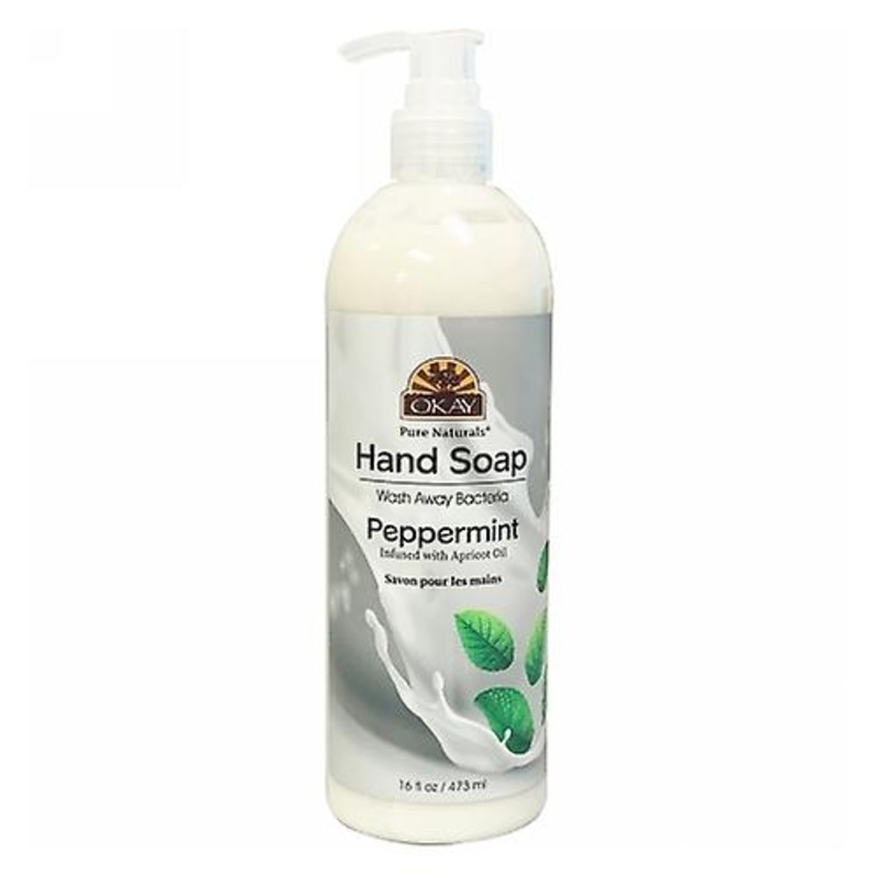 Okay Pure Naturals Hand Soap Liquid, Peppermint 16 Oz (Pack of 1)