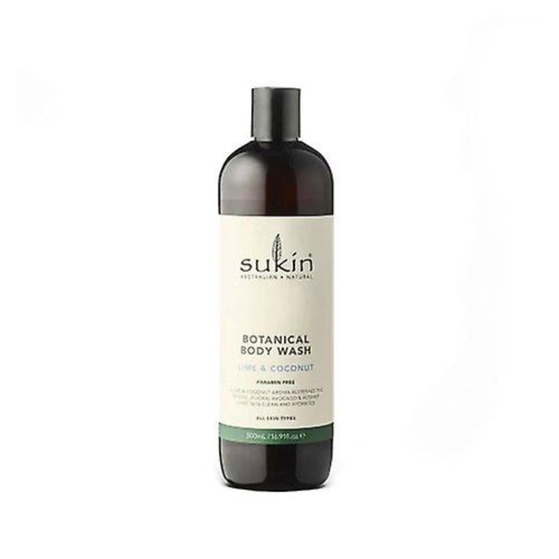 Sukin Body Wash Lime & Coconut, 16.9 Oz (Pack of 2)