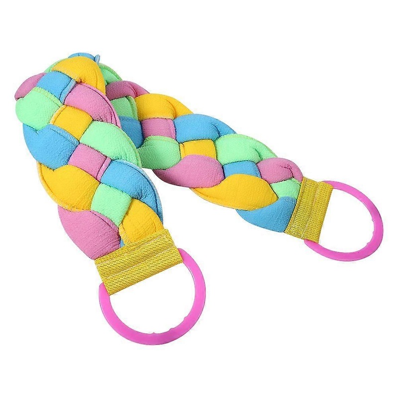 1pc Colorful Long Handle Bath Mesh Sponge Back Puff Brush Body Scrubber Shower Washcloth