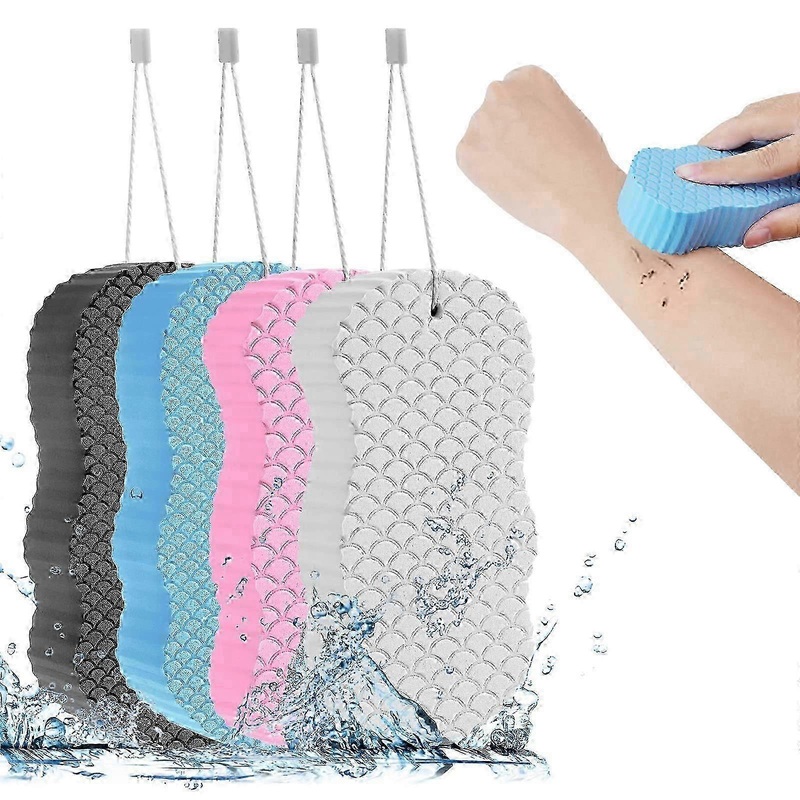 2025 Bath Sponge Massage Sponge Shower Sponge, 4PCS Ultra Soft Bath Body Shower Sponge, Peeling Sponge Body Scrub Body Care Sponge