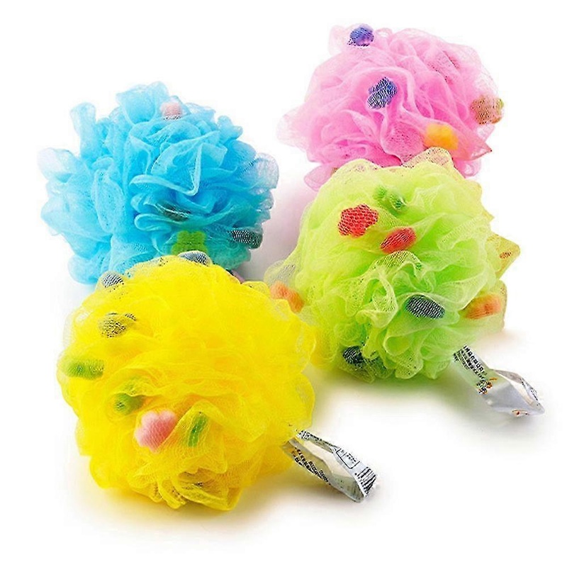 2025 Loofah Bath Sponge,Small Size Colorful Loofahs,Soft Exfoliating Shower Lufa,Mesh Bath and Shower Sponge for Kids and Adults