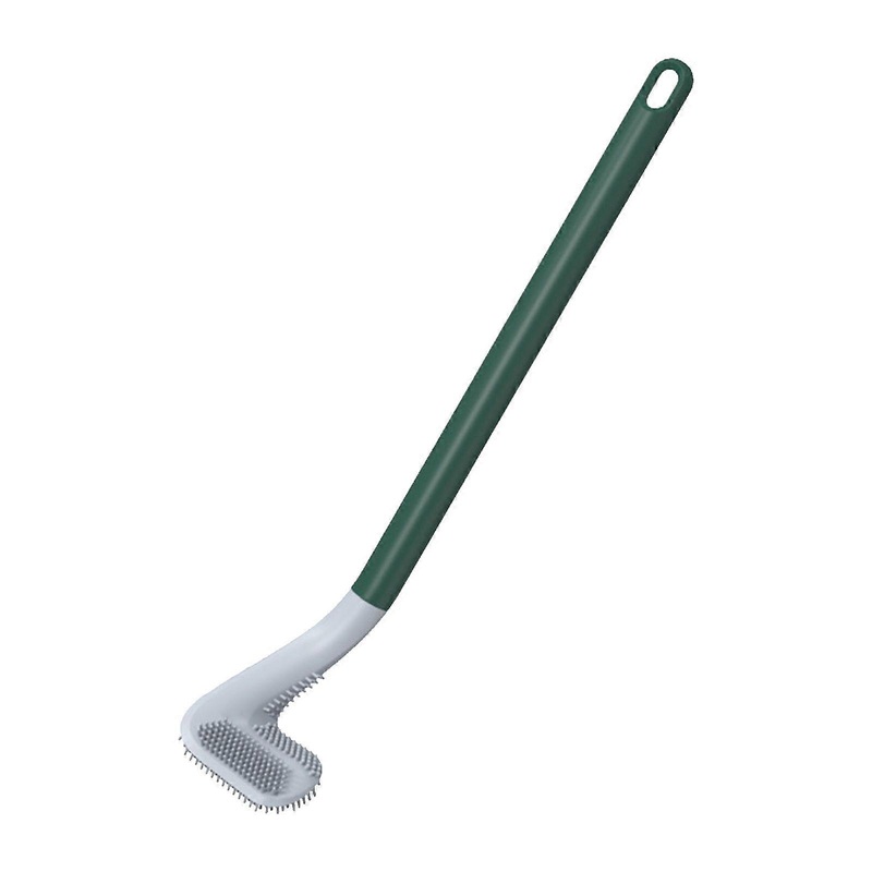 Toilet Brush with Flexible TPR Material for Deep Bathroom Cleaning featuring Non-Slip Handle and Hanging Design