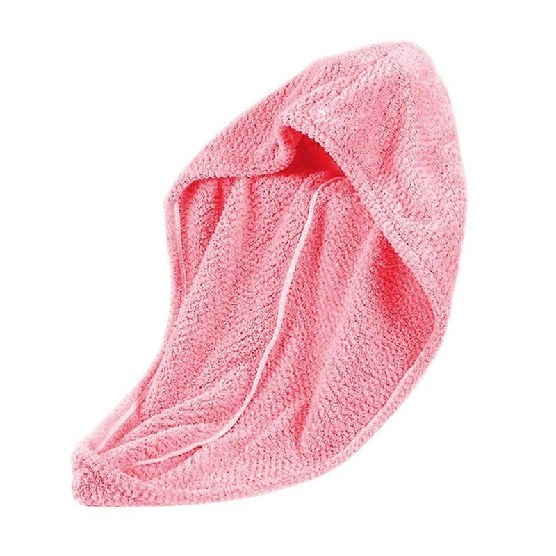 Women Shower Hair Quick Drying Cap Soft Elastic Bathing Hair Bath Hat (Pink)
