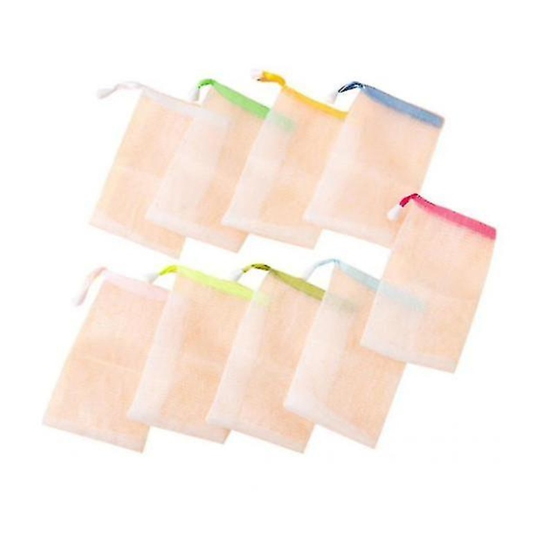 10 Pcs Soap Pouch,drawstring Foam Net Sack