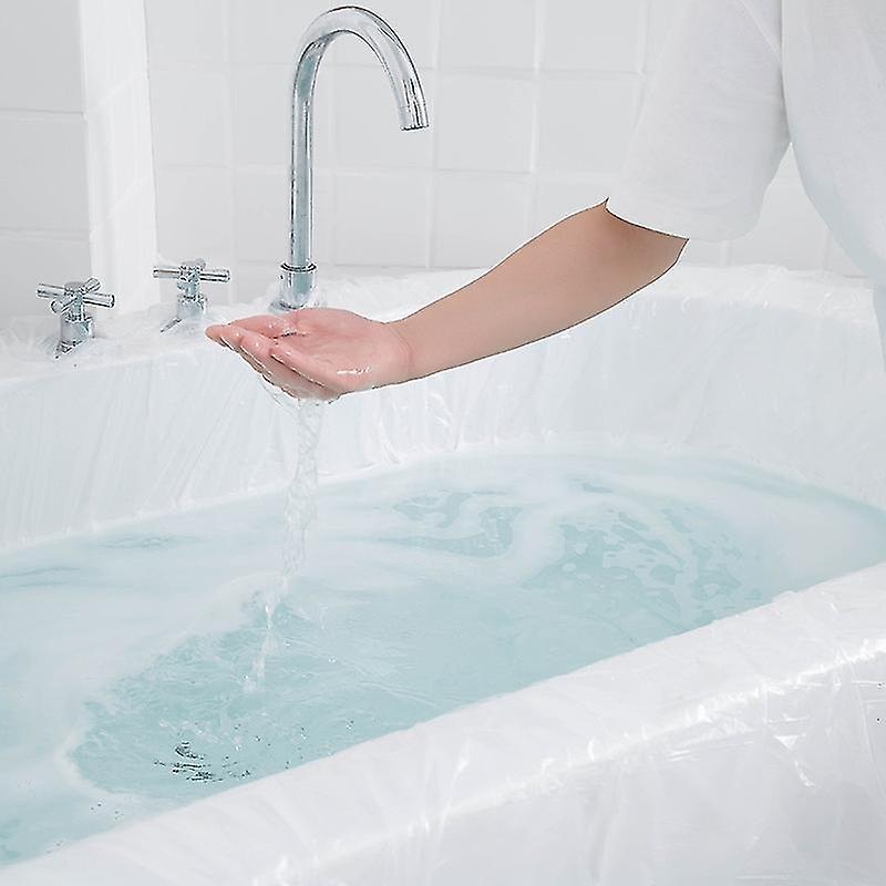 10 Pieces Disposable Bathtub Cover, Portable Disposable Bath Bag – Ultra Large Thick Film, for Travel, Household and Hotel Bathtubs (120 x 260 cm)
