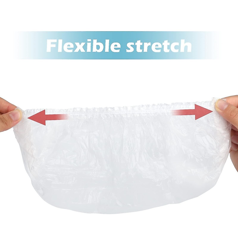 100 Pcs Disposable Shower Caps ,waterproof Thickening Elastic Bath Cap, Home Use Hotel Hair Salon Portable Travel