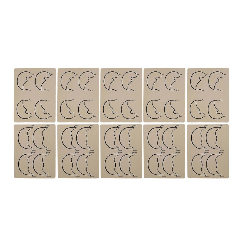 10pcs Tattoo Scalp Practice Skin Front Side Ink Free Rubber Double Sided Scalp Micropigmentation Skin