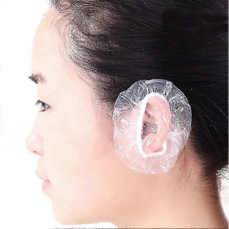 100PCS Ear Protector Caps Disposable Clear Shower Water Ear Covers Disposable1