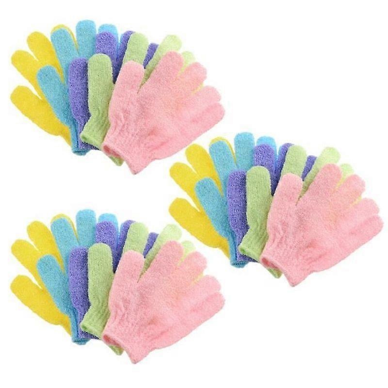 15pcs Durable Useful Exfoliating Bath Gloves for Shower Men WomenWALLET