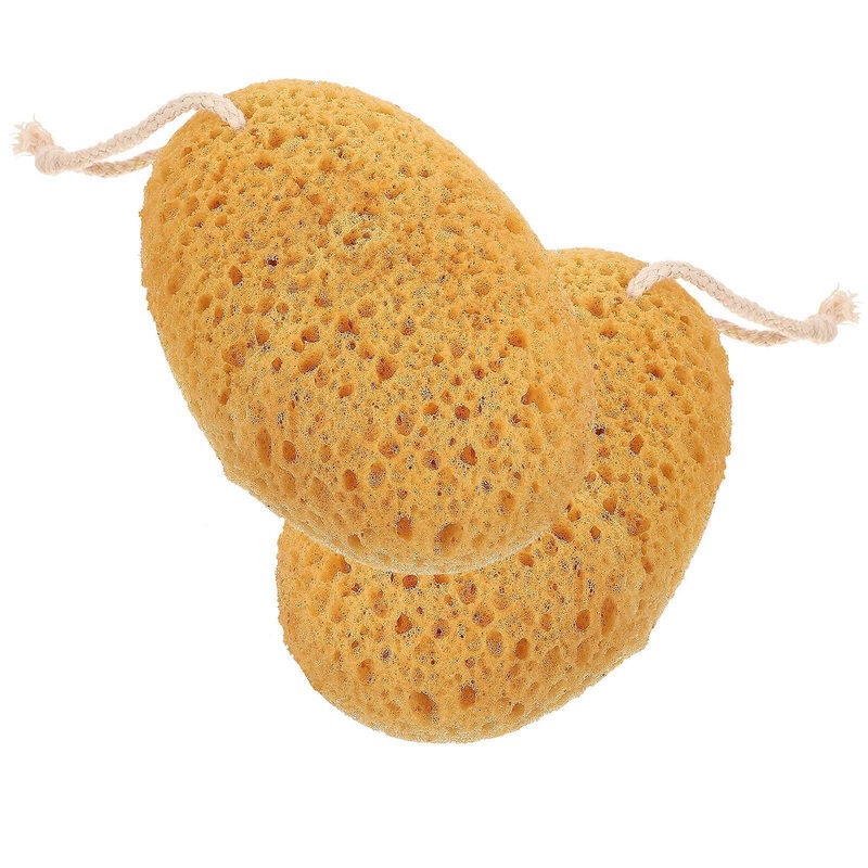 Orange Bath Sponge for Body Scrubbing 4Pcs Polymeric Shower Sponges